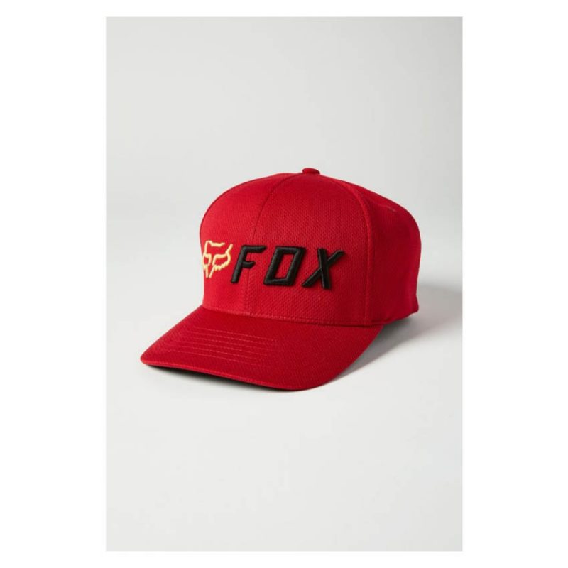 Fox Apex Flexfit Hat Red Black
