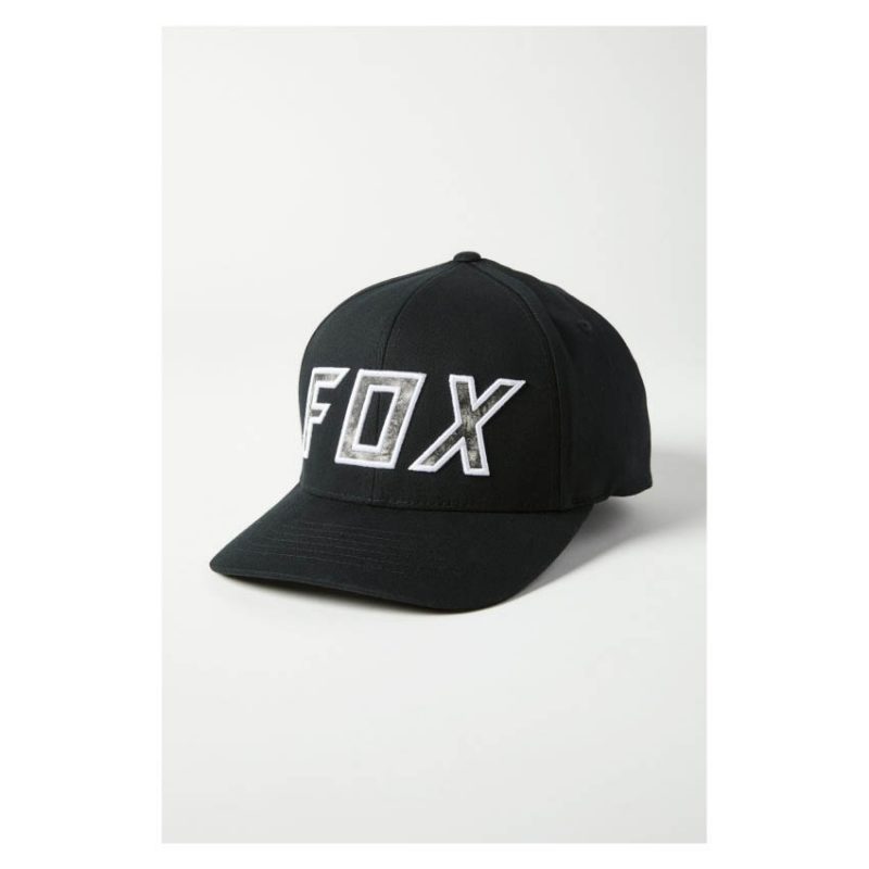 Fox Down N Dirty Flexfit Hat Black White