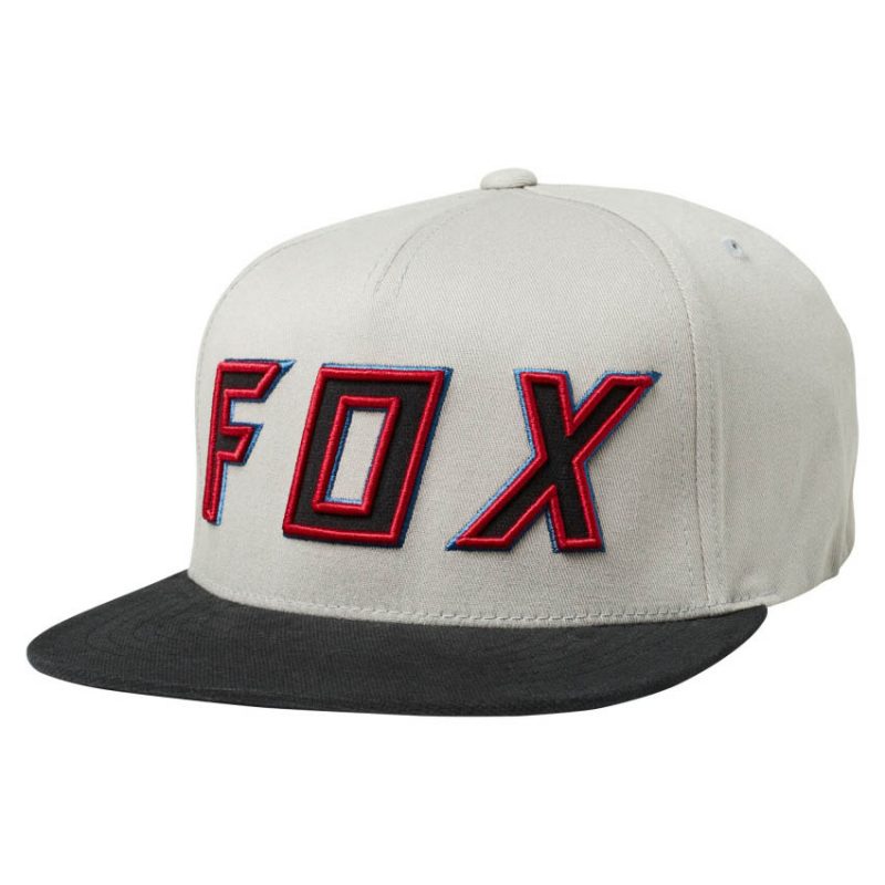 Fox Posessed Snapback Hat Light Grey