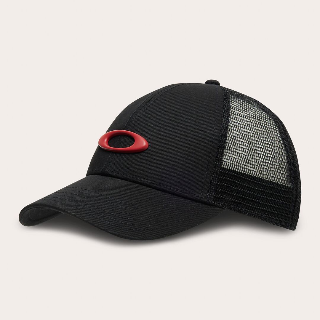 Oakley Trucker Ellipse Hat Pitch Black Flame Red Sapka