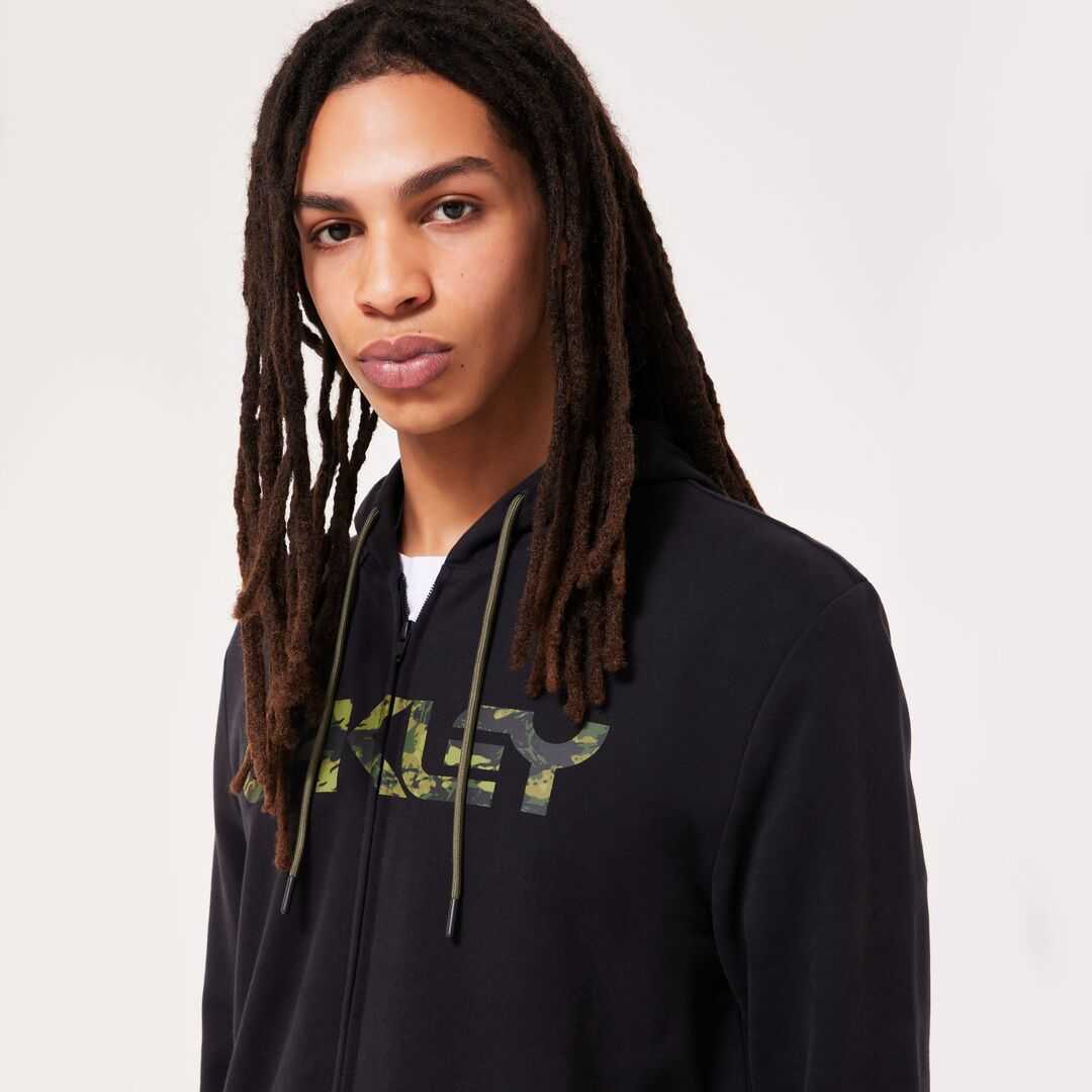 Oakley cipzáras kapucnis pulóver – Teddy Full Zip Hoodie, Black/Tiger Mint Camo (FOA403057-03K)