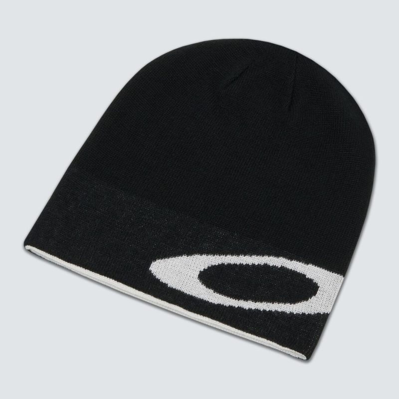 Oakley Ellipse Beanie Black White Kötött Sapka