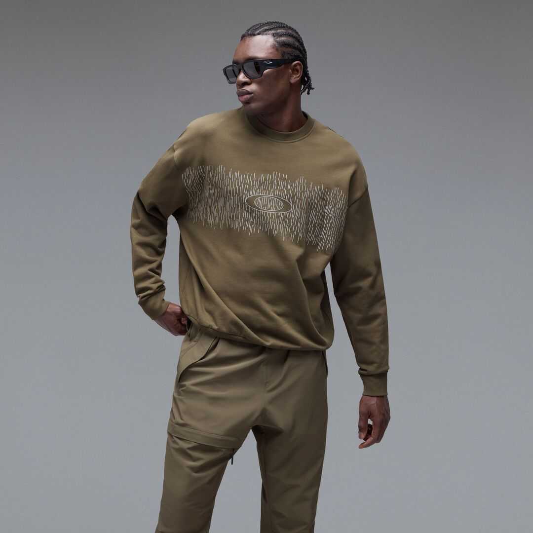 Oakley Rain Camo Crewneck Deep Olive Pulóver - Image 2