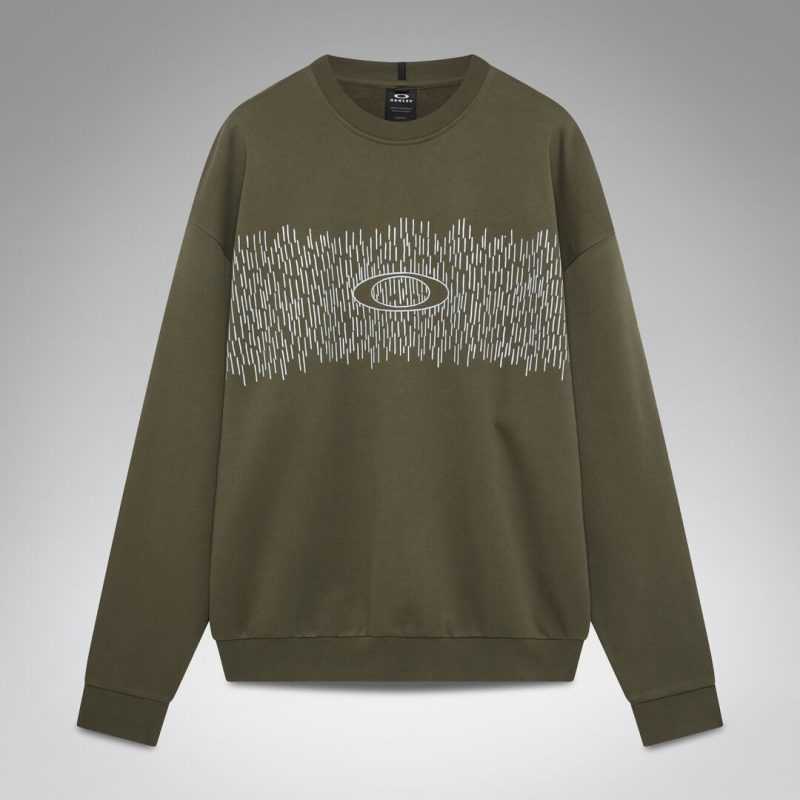 Oakley Rain Camo Crewneck Deep Olive Pulóver